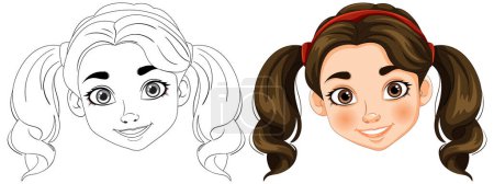 Photo for Vector transformation of a girl's portrait - Royalty Free Image
