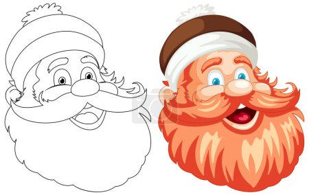 Illustration for From sketch to colorful vector cartoon character - Royalty Free Image