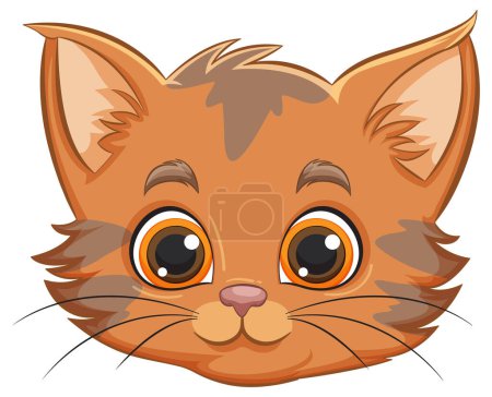 Illustration for Adorable brown tabby kitten with big eyes - Royalty Free Image