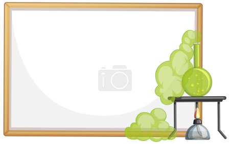 Illustration for Vector illustration of a science experiment setup. - Royalty Free Image