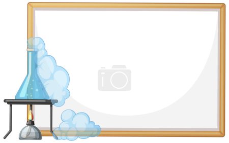 Illustration of a science experiment setup with empty board.