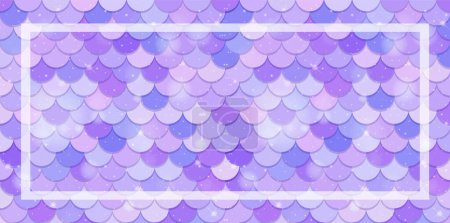 Vector illustration of overlapping scales in purple hues