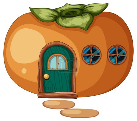 A charming house inside a pumpkin