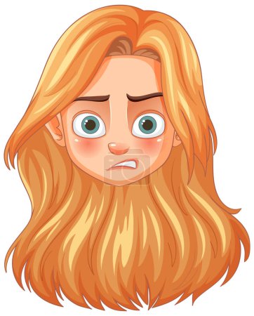 Illustration eines Mädchens mit verwirrtem Gesichtsausdruck