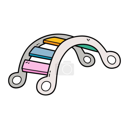 Photo for Vector icon illustration of doodle baby wooden rainbow gurney - Royalty Free Image