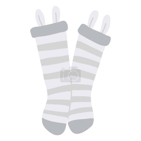 Photo for Vector illustration of cute doodle knee socks for digital stamp,greeting card,sticker,icon,design - Royalty Free Image