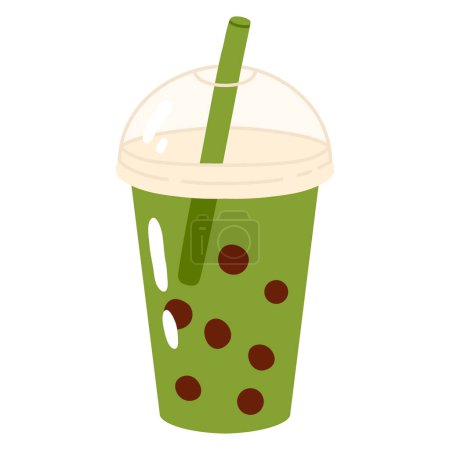 Photo for Vector illustration of cute  doodle asian food  bubble tea for print ,design, greeting card,sticker,icon - Royalty Free Image