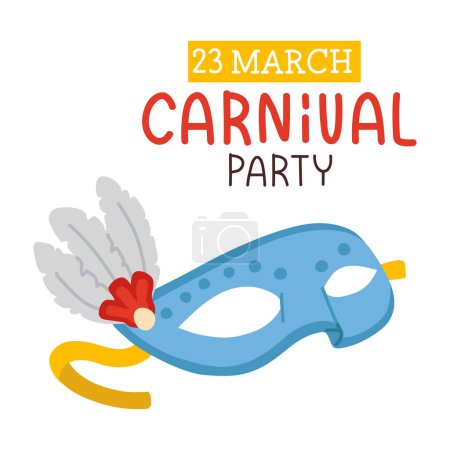 Photo for Cute vector print  of colorful mask for carnival party - Royalty Free Image