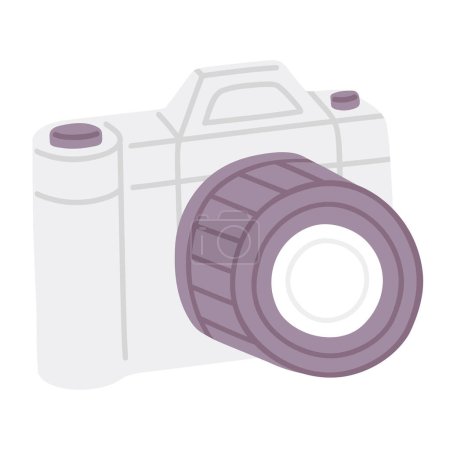 Photo for Vector illustration cute doodle photo camera for digital stamp,greeting card,sticker,icon, design - Royalty Free Image