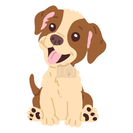 Photo for Vector illustration cute doodle puppy for digital stamp,greeting card,sticker,icon,design - Royalty Free Image