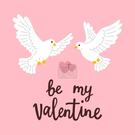 Photo for Vector illustration cute doodle valentine print for digital stamp,greeting card,sticker,icon, design - Royalty Free Image