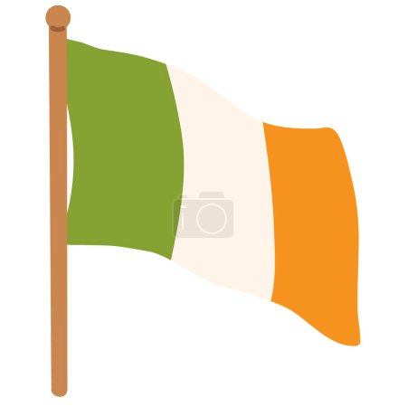 Photo for Vector illustration cute doodle Ireland flag for digital stamp,greeting card,sticker,icon, design - Royalty Free Image
