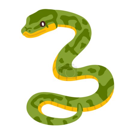 Foto de Ilustración vectorial linda serpiente garabato para sello digital, tarjeta de felicitación, pegatina, icono, diseño - Imagen libre de derechos