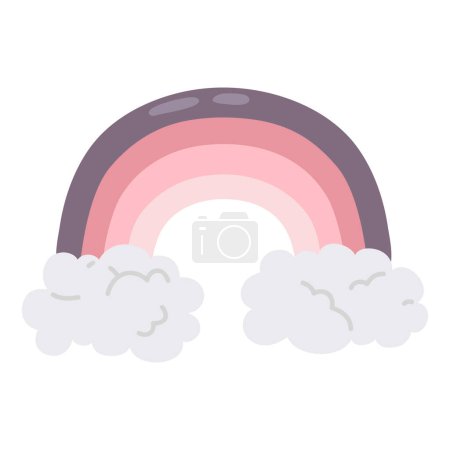 Photo for Vector illustration cute doodle rainbow for digital stamp,greeting card,sticker,icon, design - Royalty Free Image