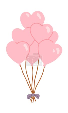 Photo for Vector illustration cute doodle love balloons for digital stamp,greeting card,sticker,icon, design - Royalty Free Image