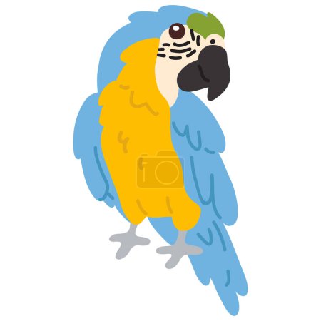 Photo for Vector illustration cute doodle macaw for digital stamp,greeting card,sticker,icon,design - Royalty Free Image