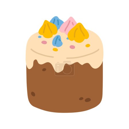 Photo for Vector illustration cute Easter cake for digital stamp,greeting card,sticker,icon, design - Royalty Free Image