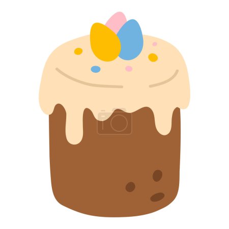 Photo for Vector illustration cute Easter cake for digital stamp,greeting card,sticker,icon, design - Royalty Free Image