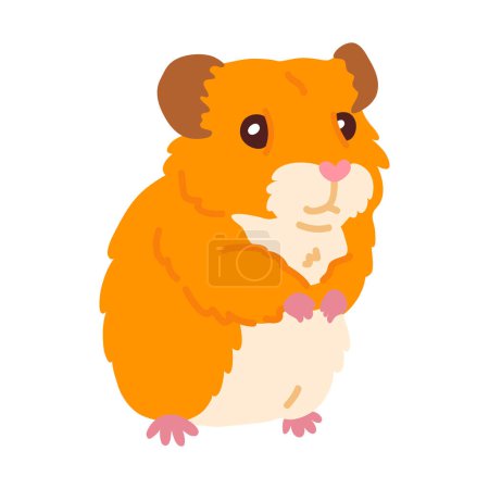 Photo for Vector illustration cute doodle baby hamster for digital stamp,greeting card,sticker,icon, design - Royalty Free Image