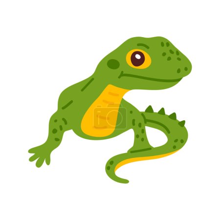 Foto de Vector ilustración lindo garabato bebé lagarto para sello digital, tarjeta de felicitación, pegatina, icono, diseño - Imagen libre de derechos