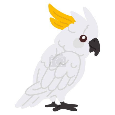 Photo for Vector illustration cute doodle cockatoo parrot for digital stamp,greeting card,sticker,icon, design - Royalty Free Image