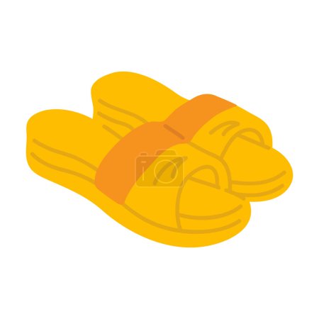 Photo for Vector illustration of cute summer slippers for digital stamp,greeting card,sticker,icon,design - Royalty Free Image