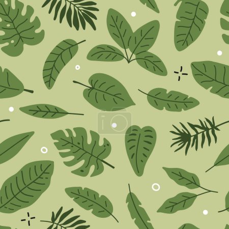 Photo for Vector seamless background pattern with tropical leaves for surface pattern design - Royalty Free Image