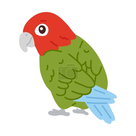 Photo for Vector illustration cute doodle parrot for digital stamp,greeting card,sticker,icon, design - Royalty Free Image