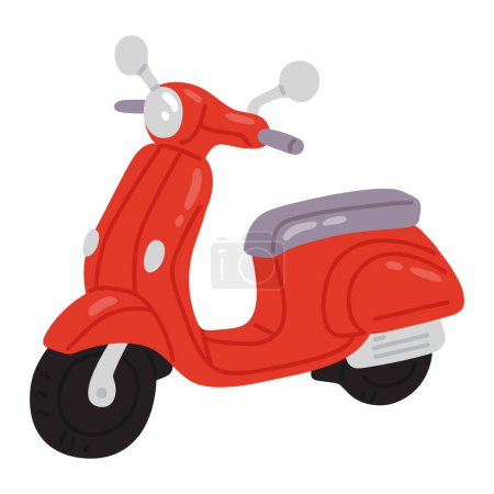 Photo for Vector illustration cute doodle scooter for digital stamp,greeting card,sticker,icon,design - Royalty Free Image