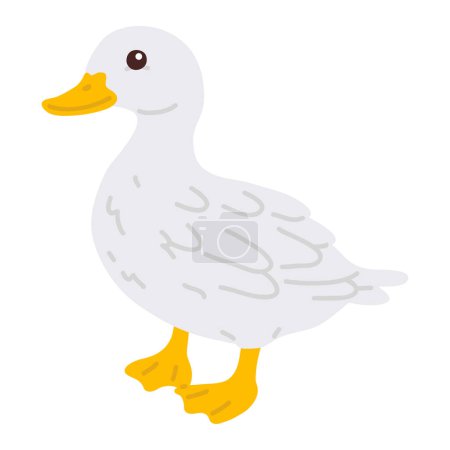Photo for Vector illustration cute doodle duck for digital stamp,greeting card,sticker,icon, design - Royalty Free Image