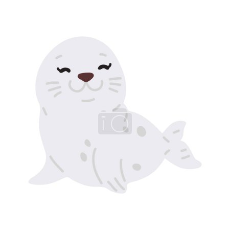 Photo for Vector illustration cute doodle seal for digital stamp,greeting card,sticker,icon,design - Royalty Free Image