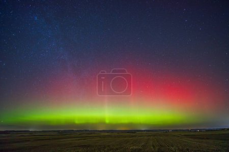 Northern lights - Aurora borealis dancing in the night sky. High quality photo
