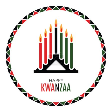 Téléchargez les illustrations : Joyeux Kwanzaa. Fête africaine. Illustration vectorielle sur fond blanc. - en licence libre de droit