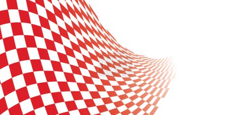 Illustration for Red and white checkered background. Template for poster design. - Royalty Free Image