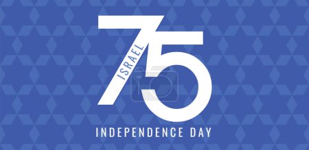 Israel Independence Day poster design, banner, card - 75 celebration. 