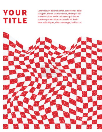 Illustration for Red and white checkered background. Template for card, banner, and poster design. - Royalty Free Image