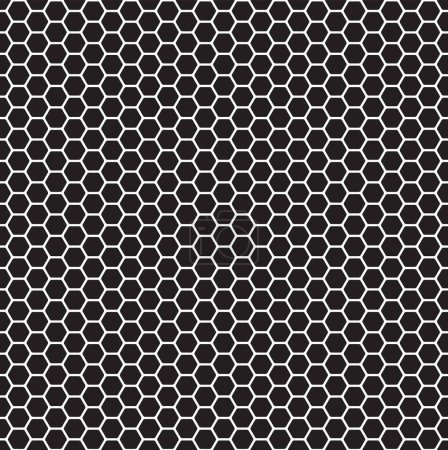 Foto de Patrón sin costuras. Hexagones negros muy espaciados. Plantilla de mapa de rugosidad, opacidad y bump para diseño de movimiento y gráficos 3D. - Imagen libre de derechos
