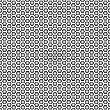 Foto de Seamless pattern. Closely spaced hexagons with radial gradient. Roughness, opacity and bump map template for motion design and 3D graphics. - Imagen libre de derechos