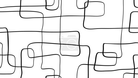 Hand-drawn doodle seamless pattern. Abstract and minimalist look. Vector template for design and 3D graphics.
