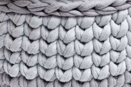Foto de Patrón de punto de lana ropa hecha a mano de cerca - Imagen libre de derechos