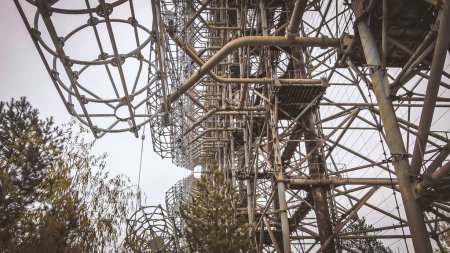 Photo for Military secret object antenna radar Doug in Chernobyl in Ukraine - Royalty Free Image