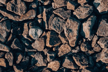 abstraktes Hintergrundmuster viele kleine Steine in Nahaufnahme
