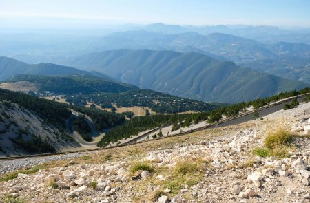 Photo for Road to Mount Ventoux, Provence, France. Famous Pre-Alps mount. - Royalty Free Image