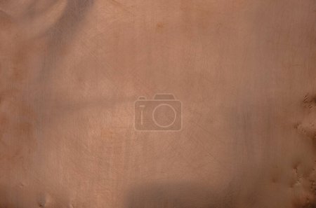 Photo for Copper sheet. Copper background. Outdoor. Raindrops in the lower right corner. - Royalty Free Image