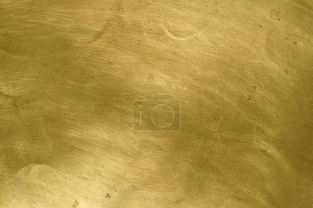 Photo for Brass plate background texture. Gold scratched surface. - Royalty Free Image