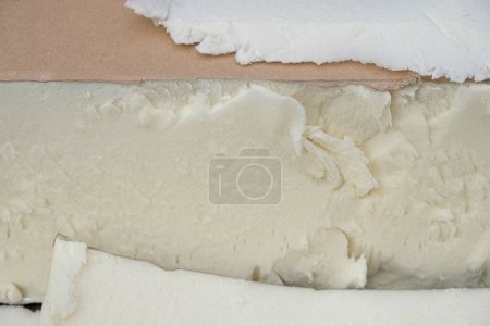 Photo for Rigid insulating foam board. Building material. - Royalty Free Image