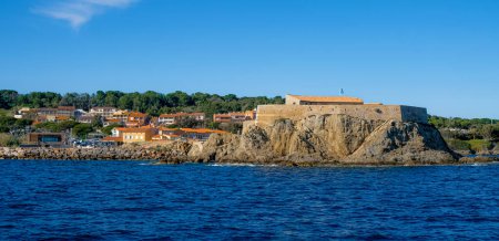 Photo for View for medieval fort fortress La Tour Fondue, Giens Peninsulanear, Mediterranean Sea, Var, Cte d'Azur, French Riviera, France. - Royalty Free Image