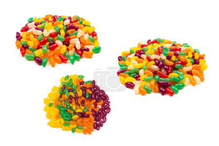 Photo for Colorful jelly beans isolated on white. - Royalty Free Image