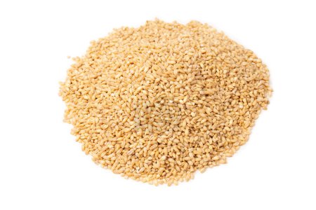 Photo for Wheat grain isolated on a white background. Top view. - Royalty Free Image