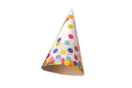 Photo for Colorful birthday cap isolated on white background - Royalty Free Image